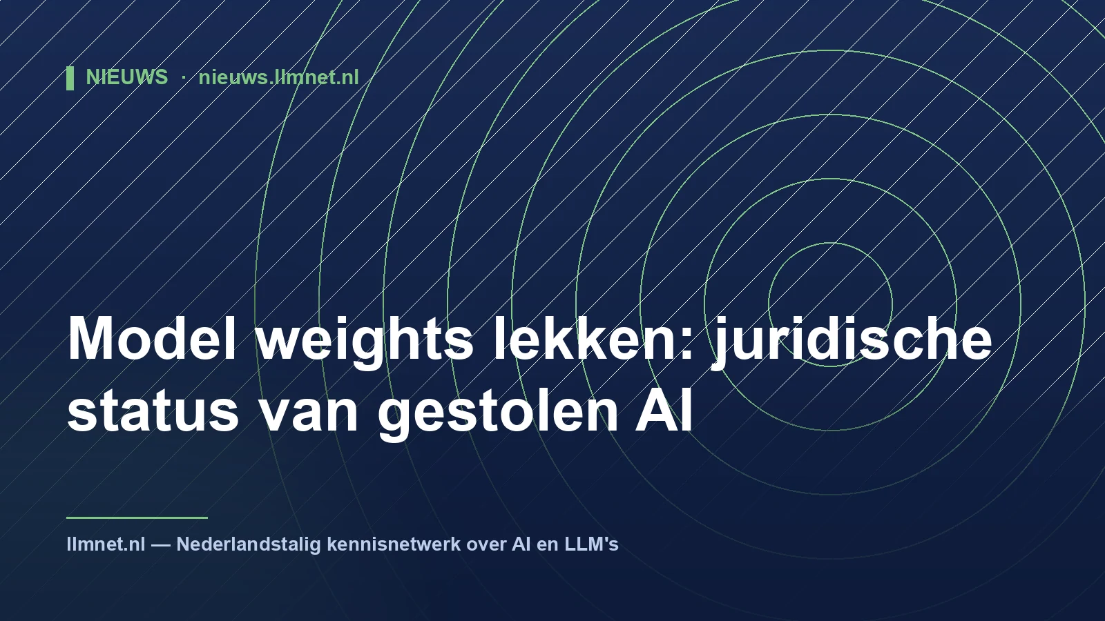 Model weights lekken: juridische status van gestolen AI