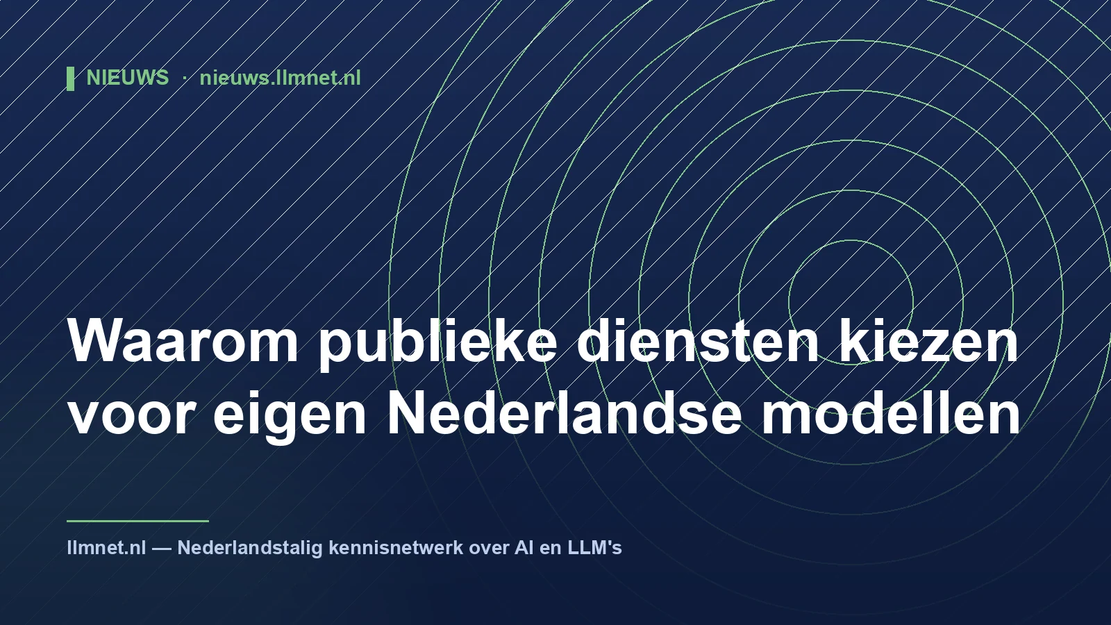 Waarom publieke diensten kiezen voor eigen modellen